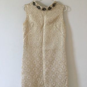 Original Vintage dress with hand beaded trim